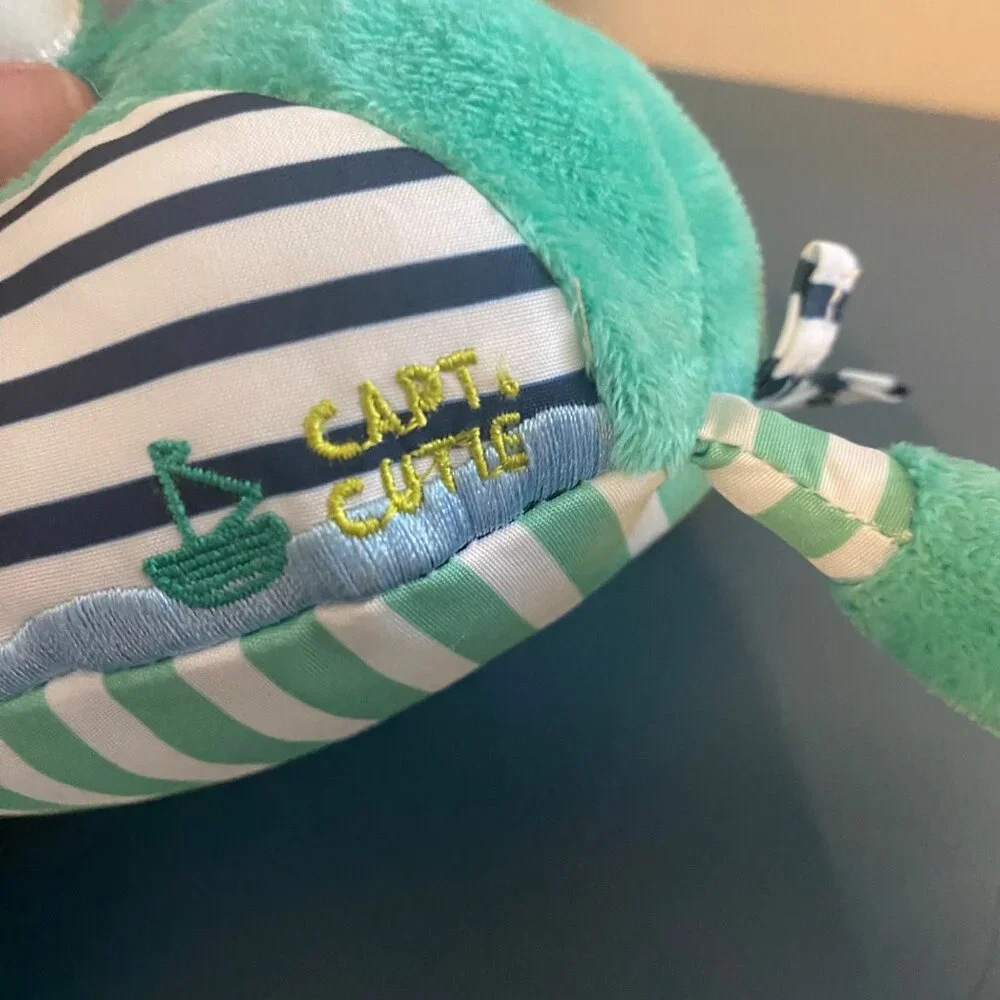 Carters Plush Crab Frog Captain Cutie Stuffed Animal Toy Stripes Green‎ 4